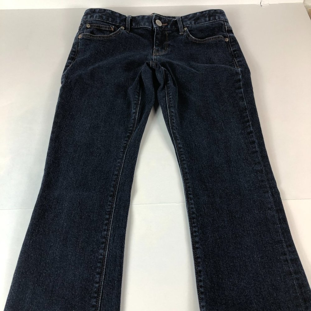Express Jeans Women's 6 Short Barely Boot Cut Stella Blue Fade Stretch Denim